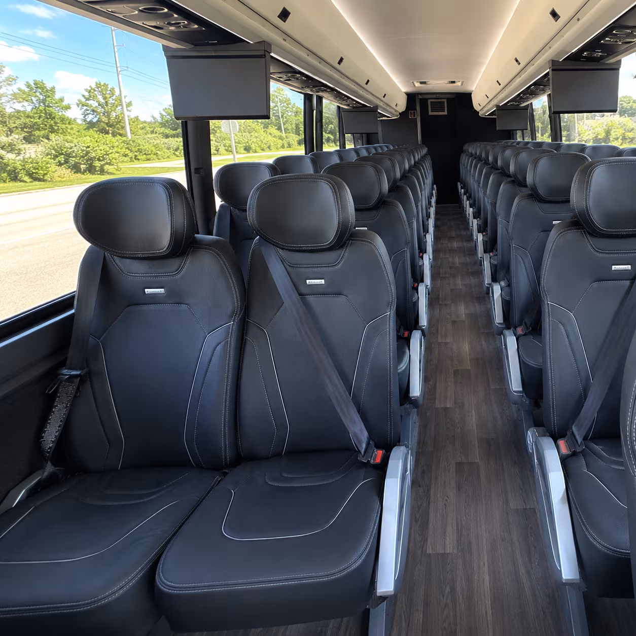 glendale charter bus services interior